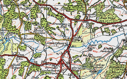 Old map of Lamberhurst in 1920