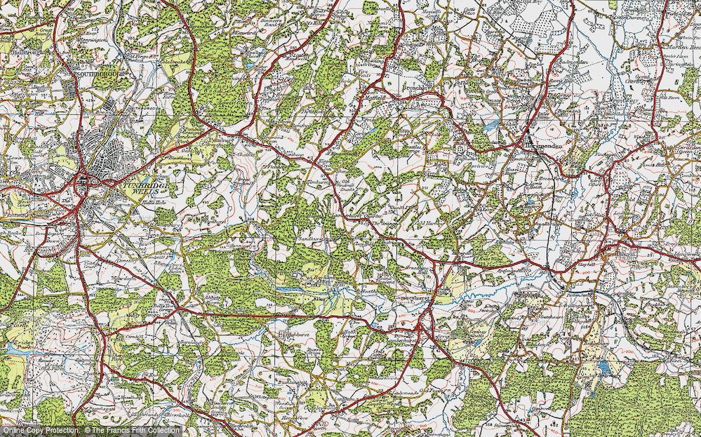 Old Map of Lamberhurst Quarter, 1920 in 1920