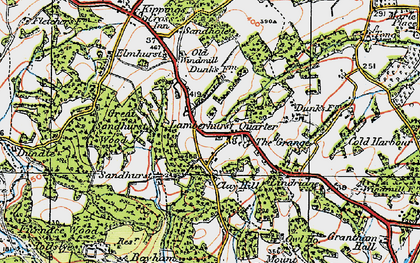 Old map of Lamberhurst Quarter in 1920