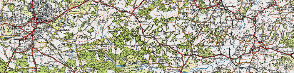 Old map of Lamberhurst Quarter in 1920