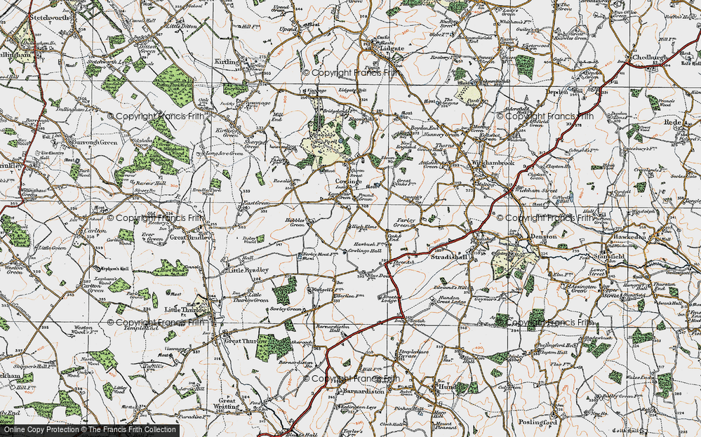 Old Map of Lambfair Green, 1921 in 1921