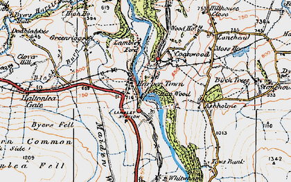 Old map of Lambley in 1925