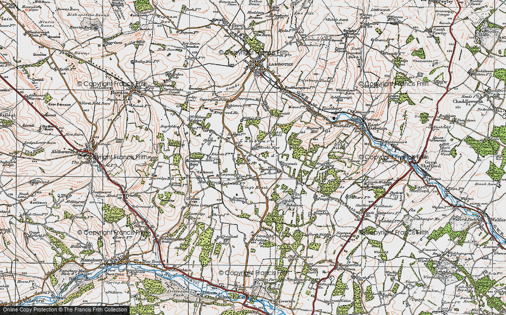 Old Map of Lambourn Woodlands, 1919 in 1919