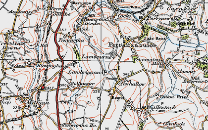 Old map of Lambourne in 1919