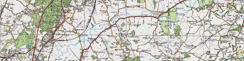 Old map of Lambourne in 1920