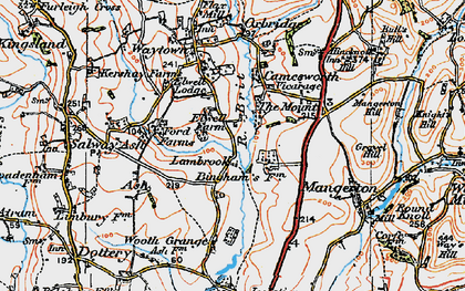 Old map of Lambrook in 1919