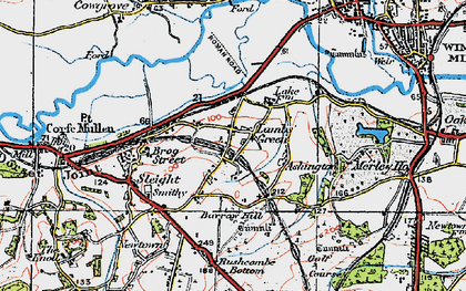 Old map of Lambs' Green in 1919