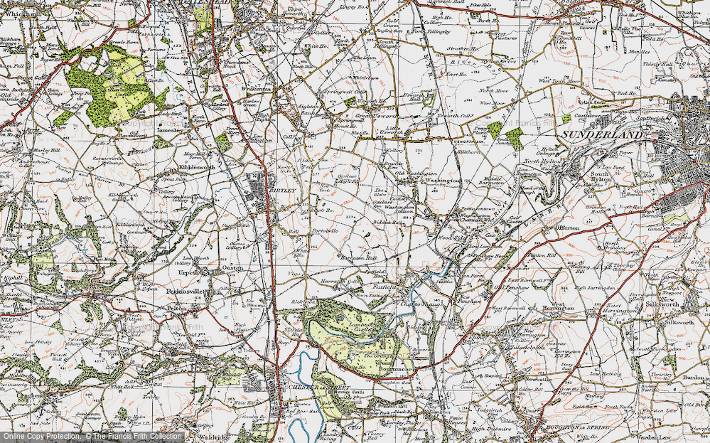 Old Map of Lambton, 1925 in 1925