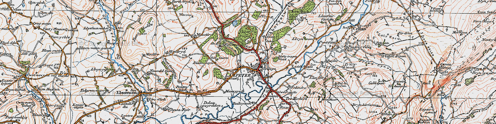Old map of Lampeter in 1923