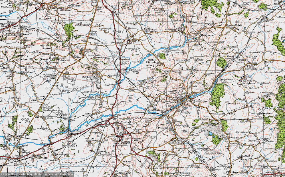 Old Map of Historic Map covering Wyke Ho in 1919