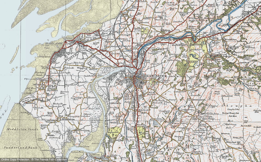 Old Map of Lancaster, 1924 in 1924