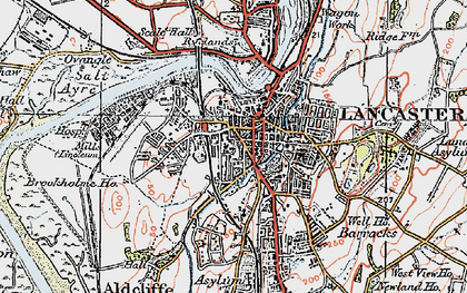Old map of Lancaster in 1924