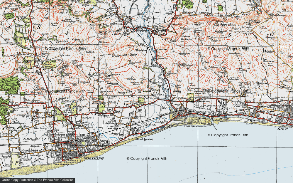 Old Map of Lancing College, 1920 in 1920