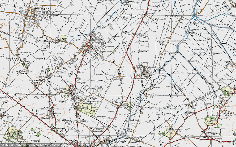 Old Map of Landbeach, 1920 in 1920