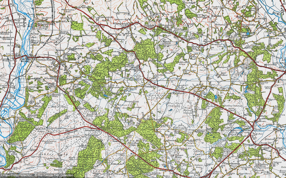 Old Map of Landford, 1919 in 1919