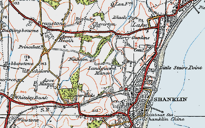 Old map of Landguard Manor in 1919