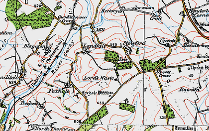 Old map of Landhill in 1919