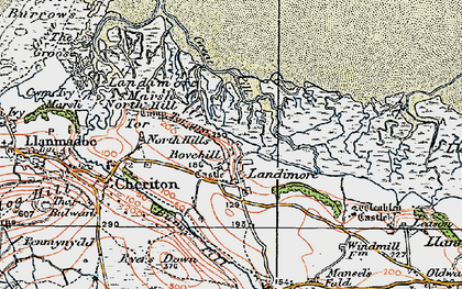 Old map of Burry Pill in 1923