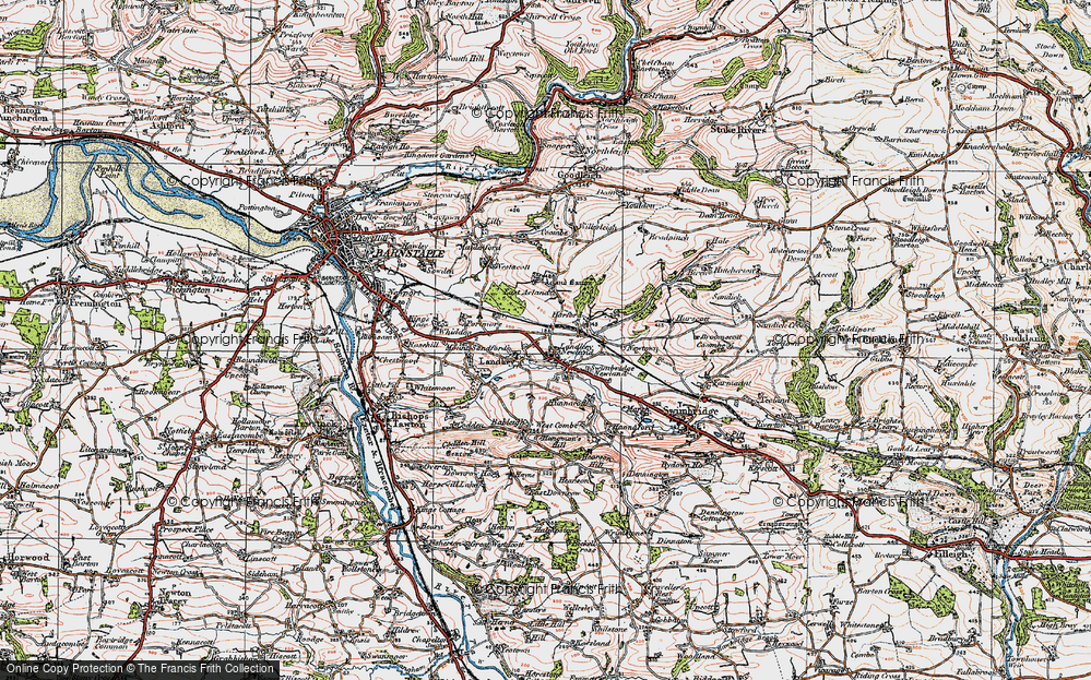Old Map of Landkey Newland, 1919 in 1919