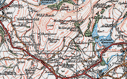 Old map of Landslow Green in 1924