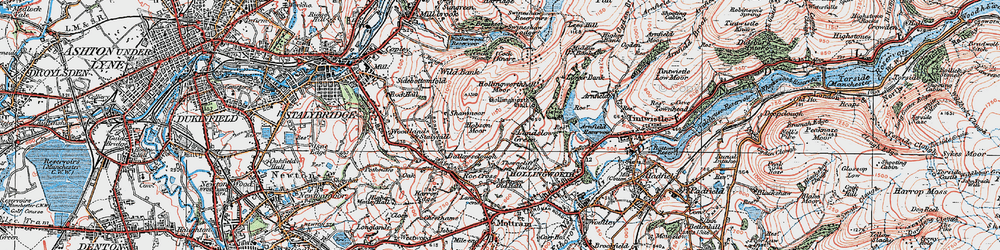 Old map of Landslow Green in 1924