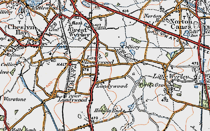 Old map of Landywood in 1921