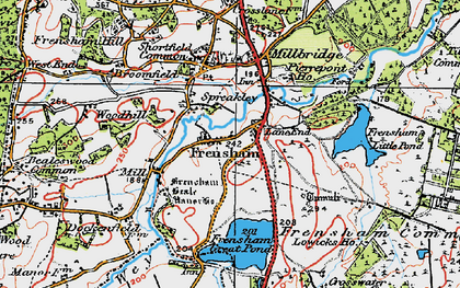 Old map of Lane End in 1919