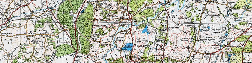 Old map of Lane End in 1919