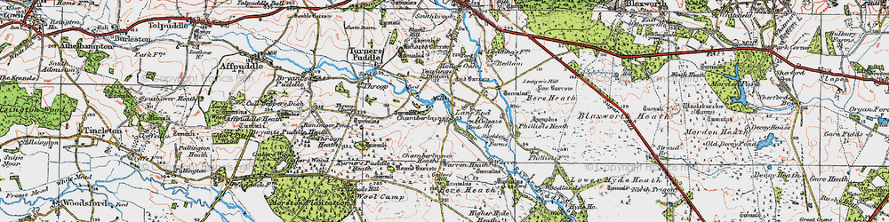Old map of Culeaze in 1919