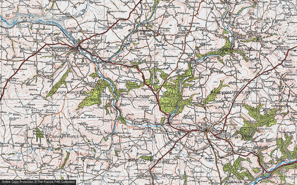 Old Map of Lane-end, 1919 in 1919