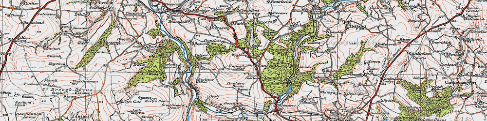 Old map of Lane-end in 1919