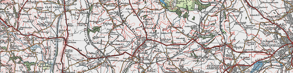 Old map of Tibshelf Services in 1923