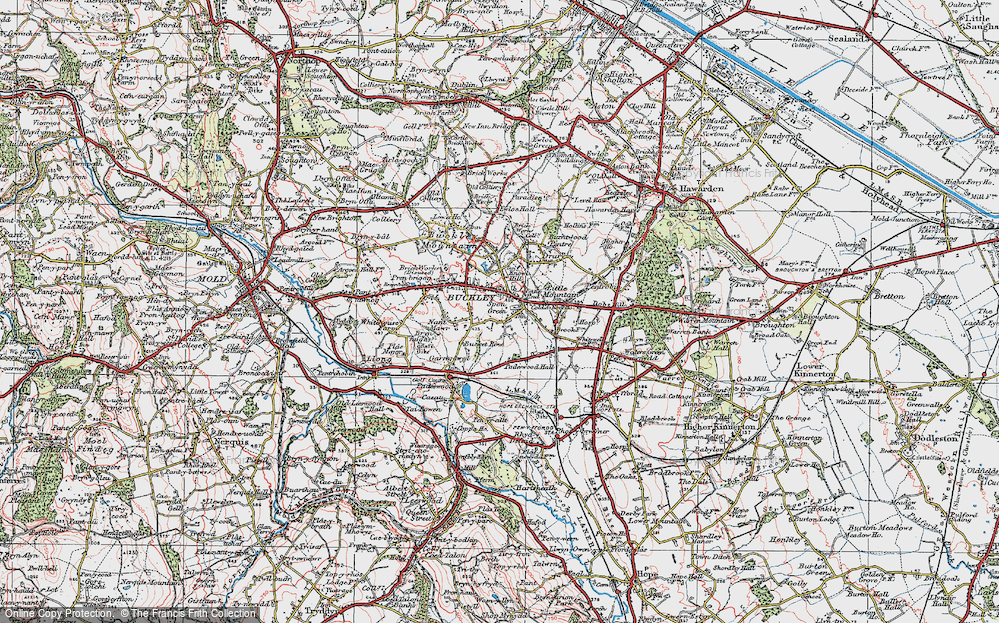 Old Map of Lane End, 1924 in 1924