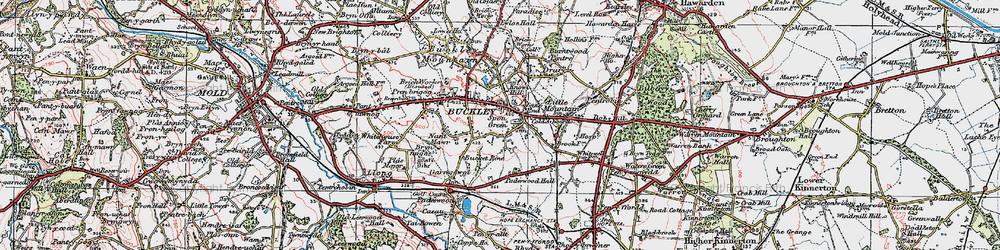 Old map of Lane End in 1924