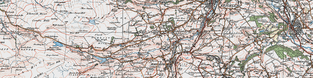 Old map of Lane End in 1925