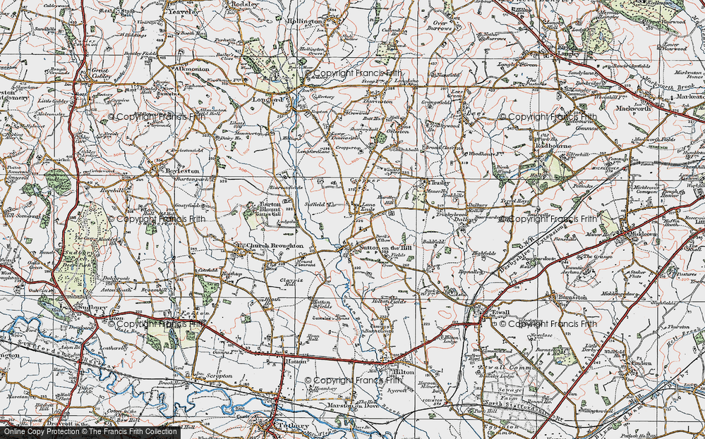Old Map of Lane Ends, 1921 in 1921