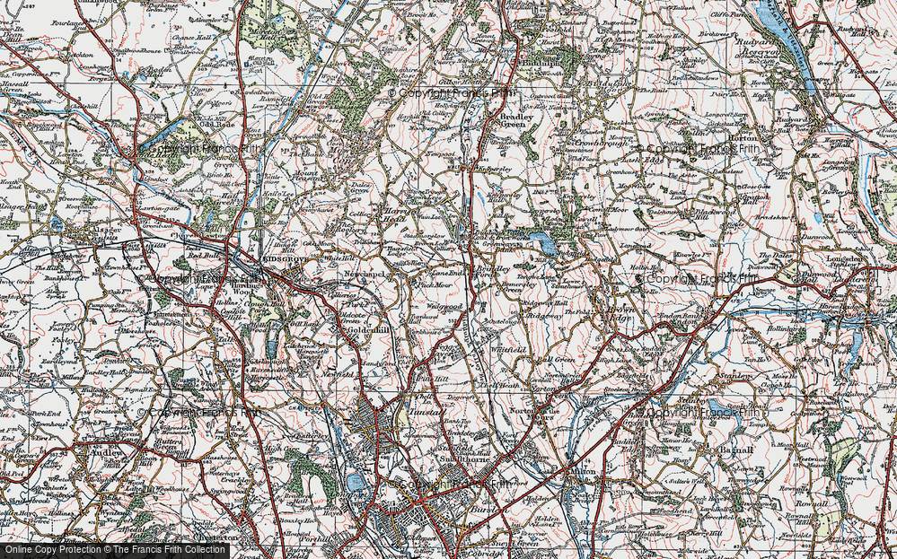 Old Map of Lane Ends, 1923 in 1923