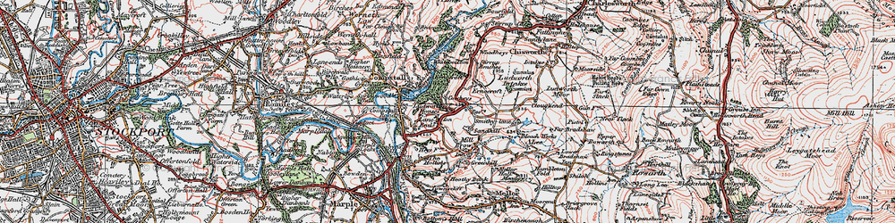 Old map of Brown Low in 1923