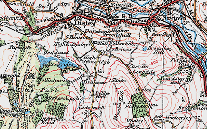Old map of Bow Stones in 1923