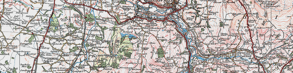 Old map of Lane Ends in 1923