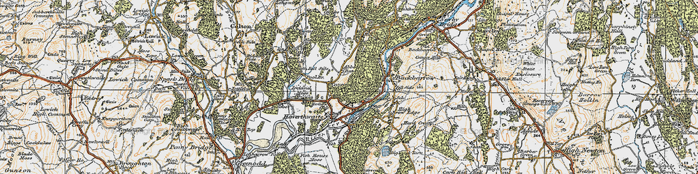 Old map of Lane Ends in 1925
