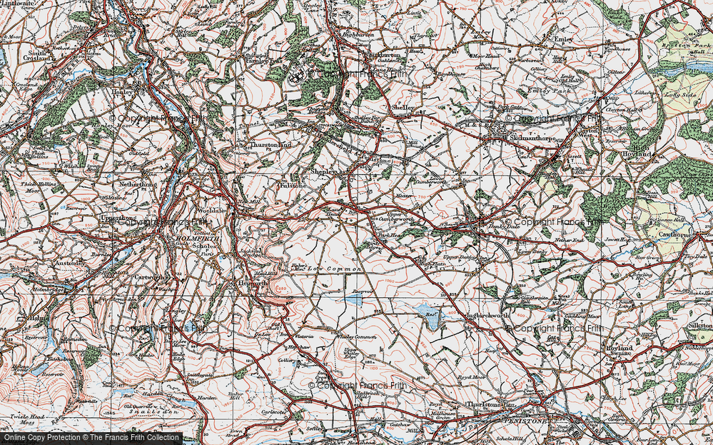 Old Map of Lane Head, 1924 in 1924