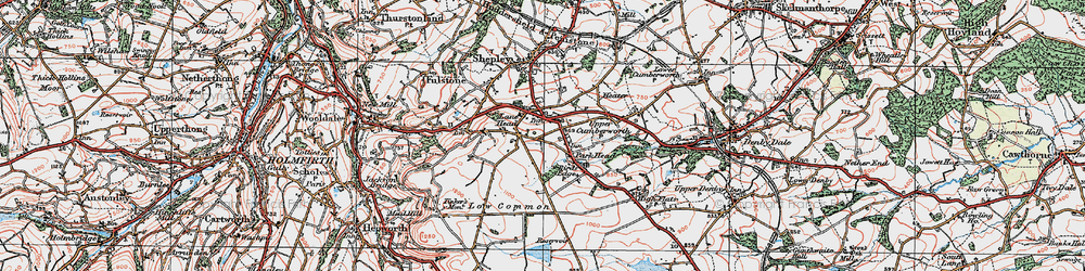 Old map of Lane Head in 1924