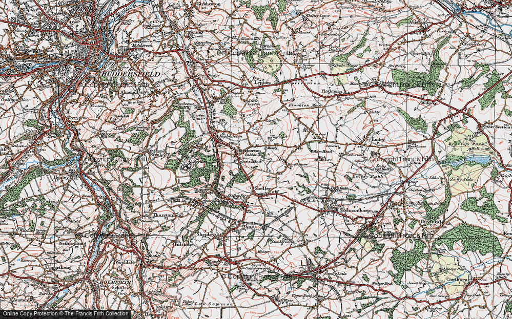 Old Map of Lane Head, 1924 in 1924