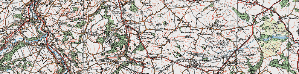 Old map of Linfit in 1924