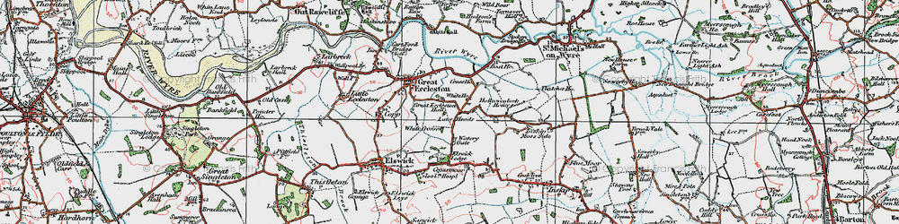 Old map of Lane Heads in 1924