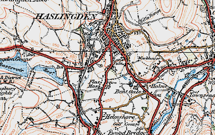 Old map of Lane Side in 1924