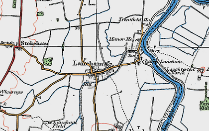 Old map of Laneham in 1923