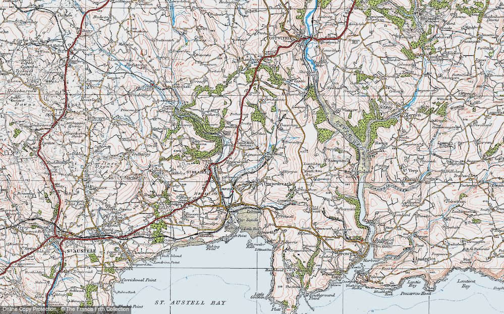 Old Map of Lanescot, 1919 in 1919