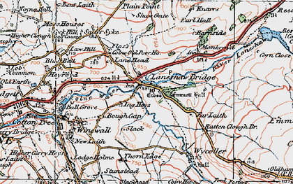 Old map of Barnside in 1925